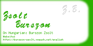 zsolt burszon business card